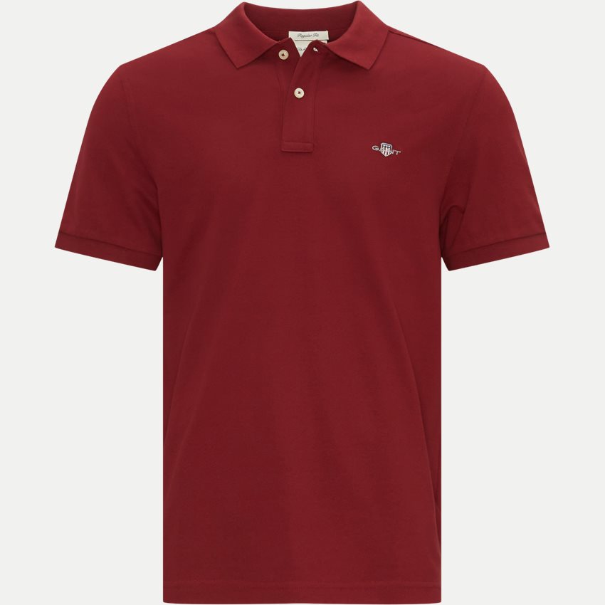 Gant T-shirts SHIELD SS PIQUE POLO 2210 PLUMPED RED